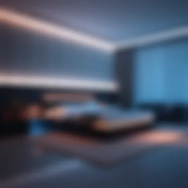 Sleek LED Bed Design Sleek LED bed with ambient lighting