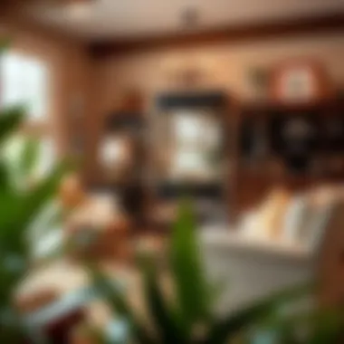 A cozy living room featuring lounge chairs with slipcovers