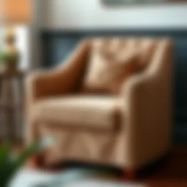 Stylish lounge chair showcasing a modern slipcover