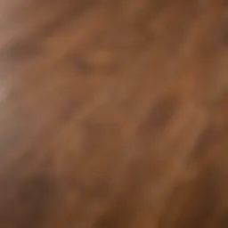 A close view of Lowe's engineered hardwood showcasing its layers and texture