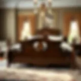 Elegant Queen Size Sleigh Bed with Intricate Woodwork Elegant queen size sleigh bed with intricate woodwork