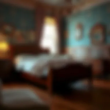 Vintage sleigh bed showcasing classic design