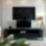 Modern Metal TV Stand Design Stylish metal TV stand in modern living room