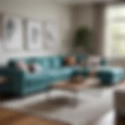 Luxurious microfiber sectional couch showcasing contemporary decor