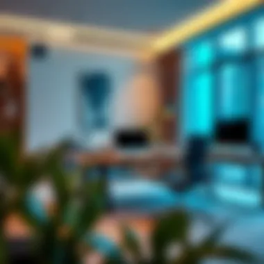 Elegant workspace with modern furniture