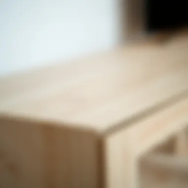 Close-up of premium materials used in TV stands