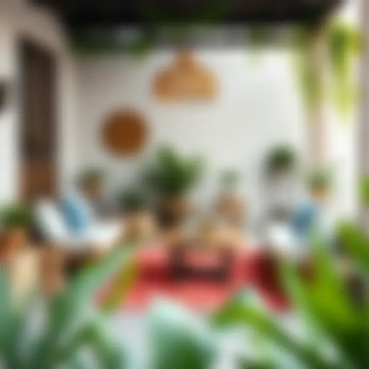 Stylish outdoor decor featuring rugs