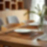 Elegant wooden placemats set on a dining table