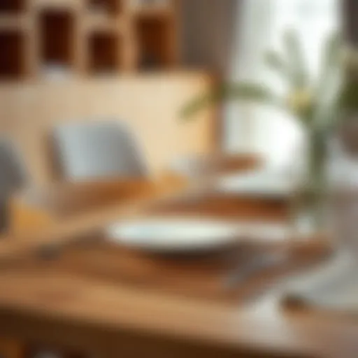 Elegant wooden placemats set on a dining table