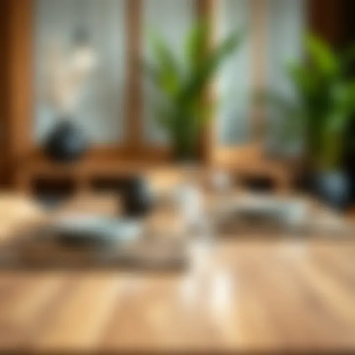 Stylish bamboo placemats enhancing a modern dining experience