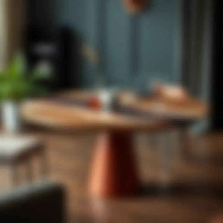 Unique Material Combinations for Elevated Tables Stylish 20-inch high table showcasing unique material combinations