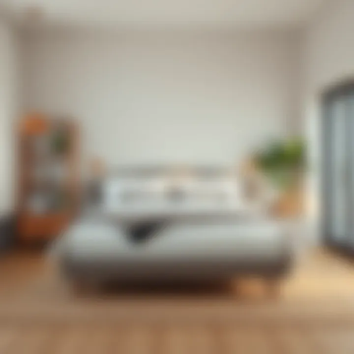 Innovative room layout with a full bed as the focal point