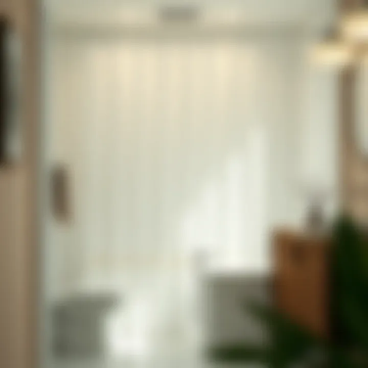 Bathroom showcasing well-designed shower curtain with rings