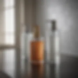 Elegant kitchen soap dispenser set featuring sleek design