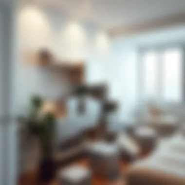 Creative arrangement of silver storage cubes in a compact space