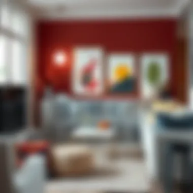 Colorful decor elements complementing silver storage cubes