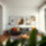 Aesthetic Wall Art Display Aesthetic wall art display in a modern living room