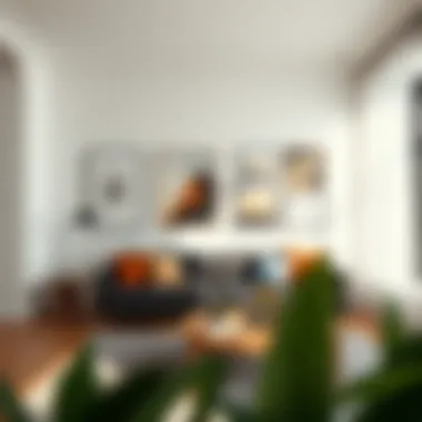 Aesthetic Wall Art Display Aesthetic wall art display in a modern living room