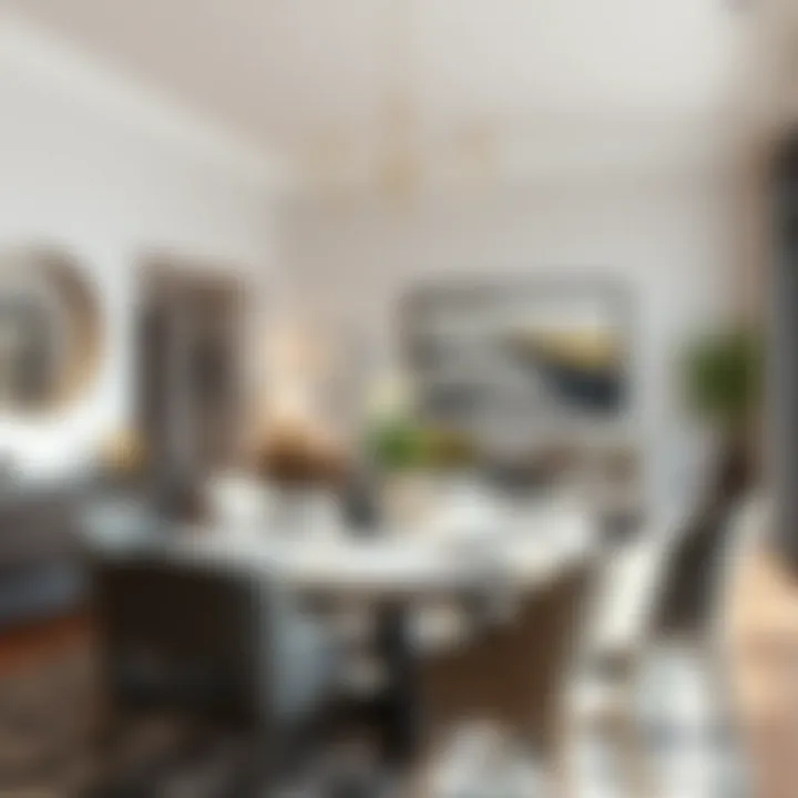 Chic dining area highlighting functional furniture