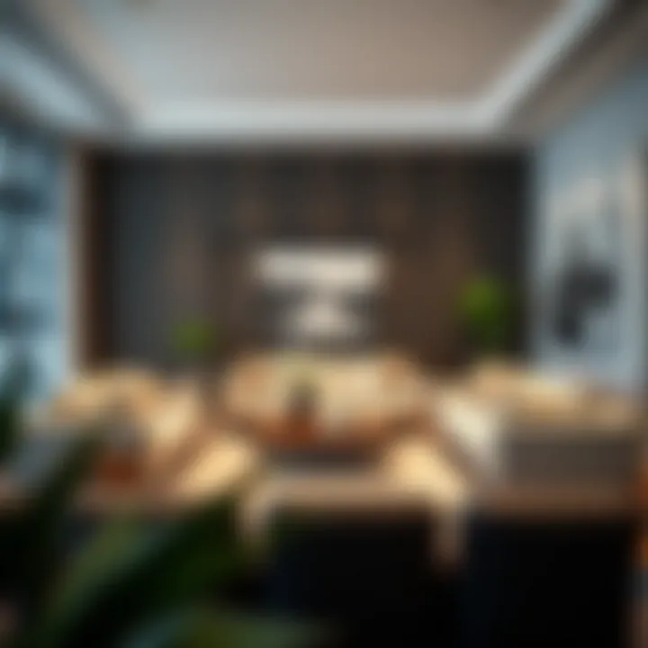 Elegant living room setting featuring contemporary furniture