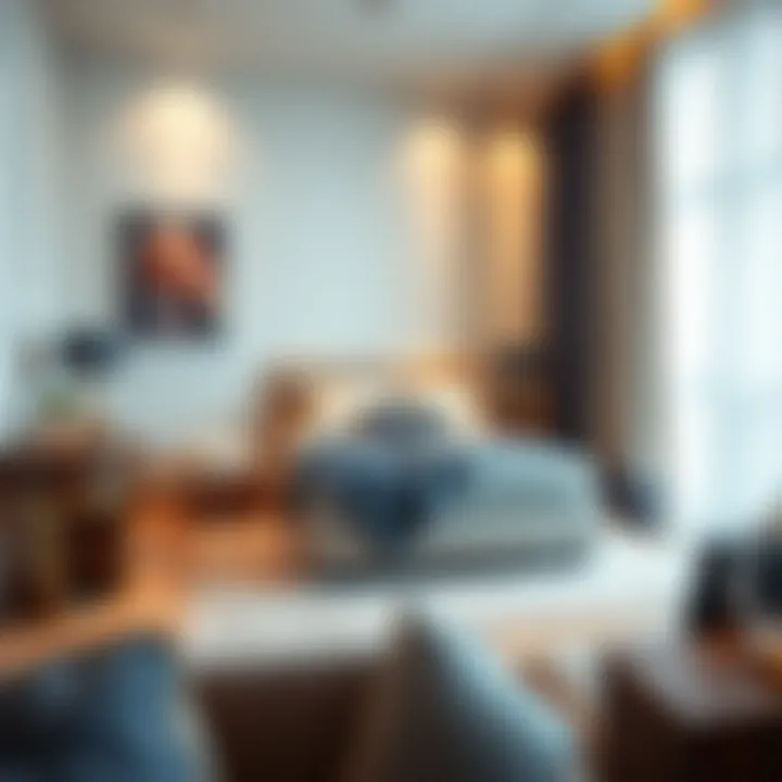 Stylish bedroom with unique design elements