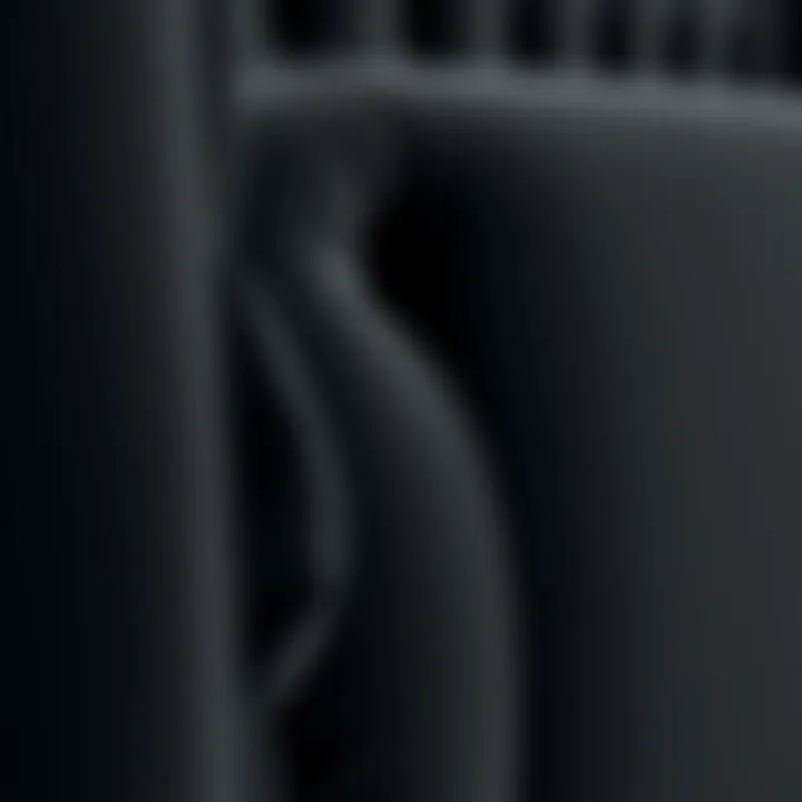 Close-up of luxurious fabric and texture on a black upholstered bed