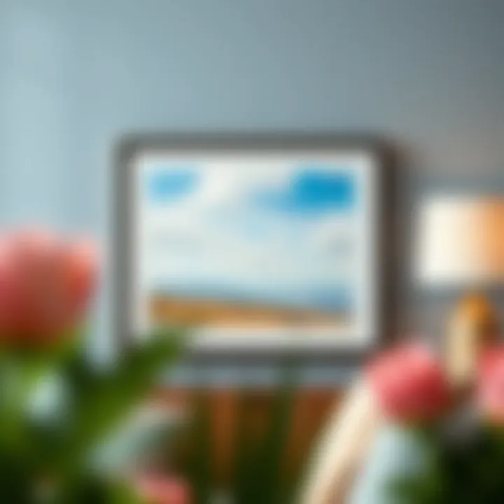 8x20 picture frame displaying an artistic landscape