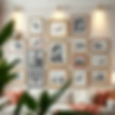 Creative arrangement of an 8x20 picture frame in a gallery wall