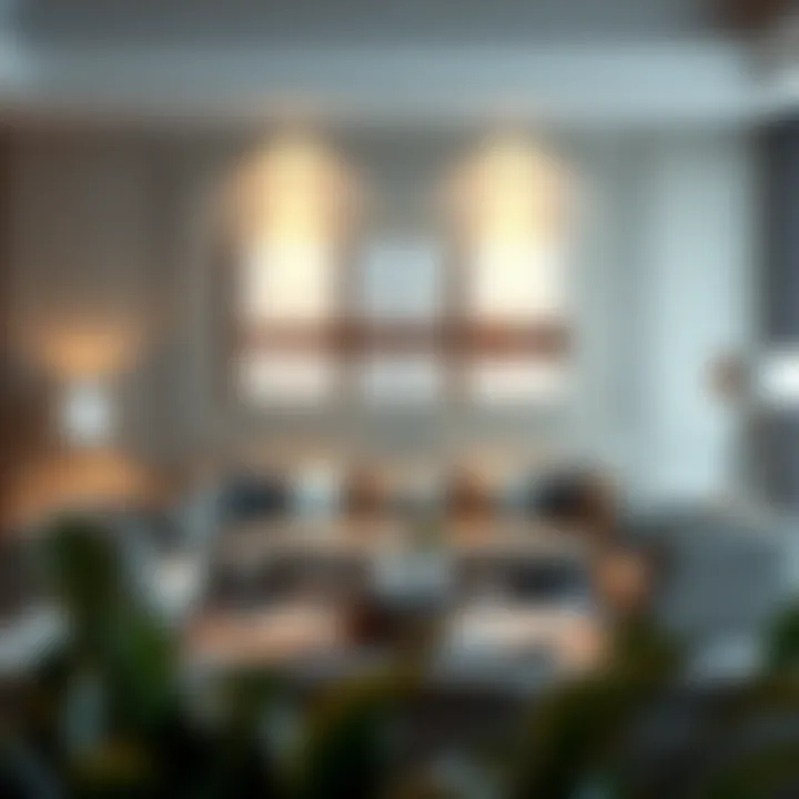 Elegant three-piece canvas art in a modern living room setting