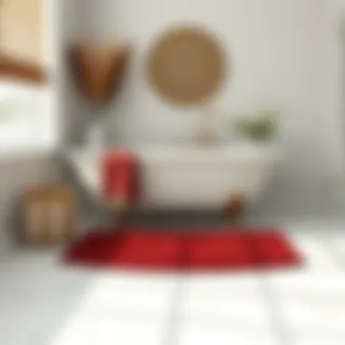 Maintenance tips for burgundy contour bath rug