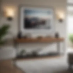 Stunning 75 inch console table in a modern living room setting