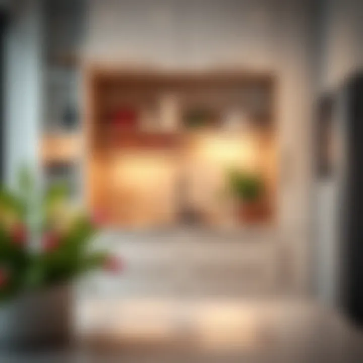 Stylish corner cabinet carousel organizer in a modern kitchen setting