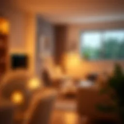 Illuminated room showcasing the warm glow of 11 watt LED bulbs