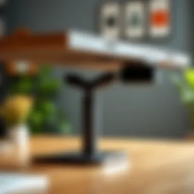 User-friendly height adjustment mechanism of a standing desk