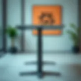 Modern ergonomic standing table design showcasing smooth adjustability