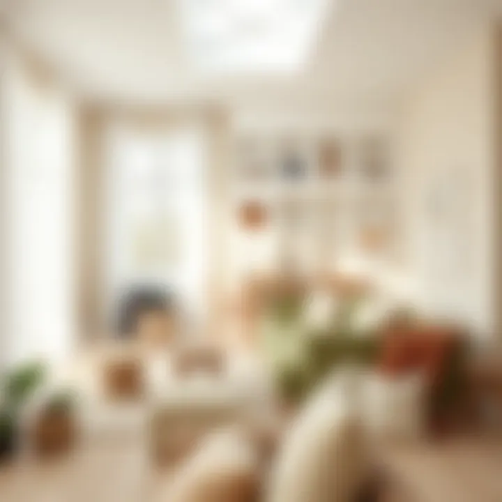 A serene living space with natural light and earthy color palettes