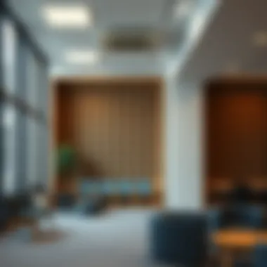 Commercial Application of Sound Cushion Walls Commercial environment utilizing sound cushion walls for noise reduction