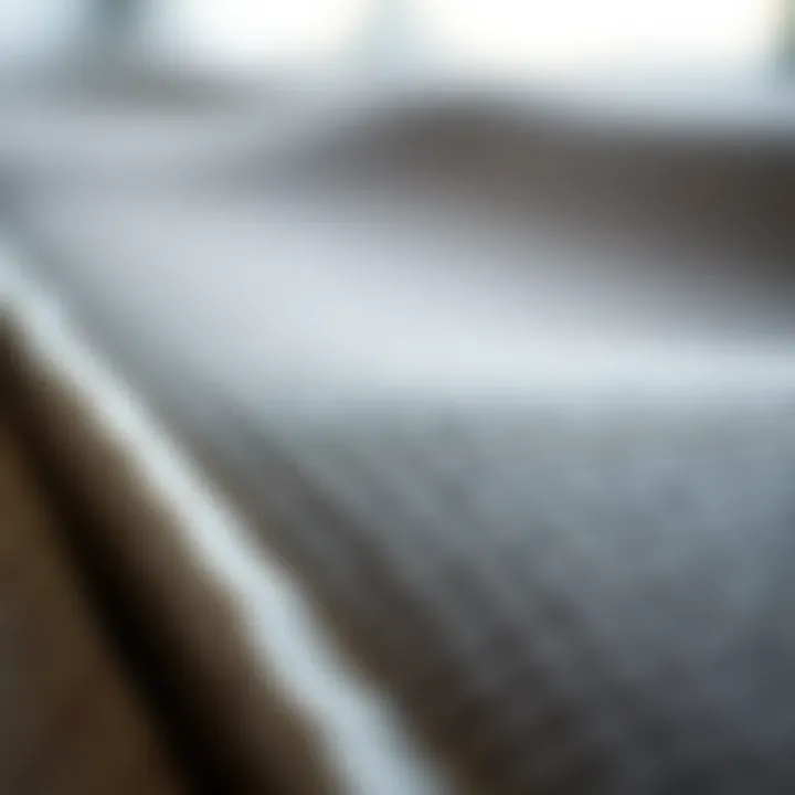 Materials for Sound Cushion Walls Close-up of materials used in sound cushion wall construction