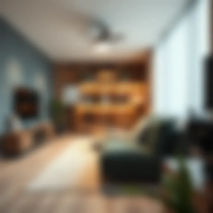 Residential Application of Sound Cushion Walls Residential space featuring sound cushion walls for improved acoustics