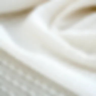 Close-up of the unique texture and weave of muslin fabric