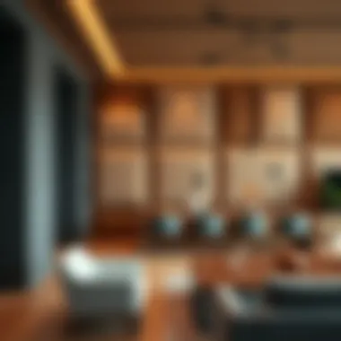 Artistic Integration of Acoustic Panels Artistic integration of acoustic panels in an interior space