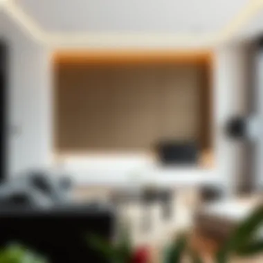 Elegant Acoustic Panel Design Elegant acoustic panel design in a modern living room