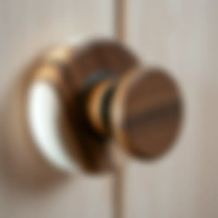Close-up of a contemporary cabinet knob made from sustainable materials