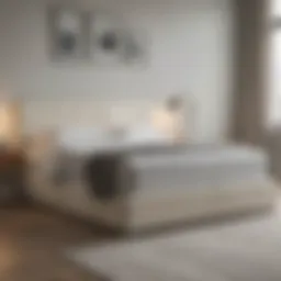 Elegant minimalist twin size bed showcasing clean lines and neutral tones