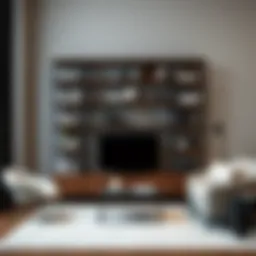 Modern USM shelving unit in a stylish living room setting