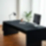 Sleek Design: Elevating Your Workspace Elegant black desk cover on a modern desk