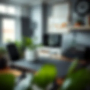 Productivity Boost: Organization through Design Organized workspace featuring a black desk cover