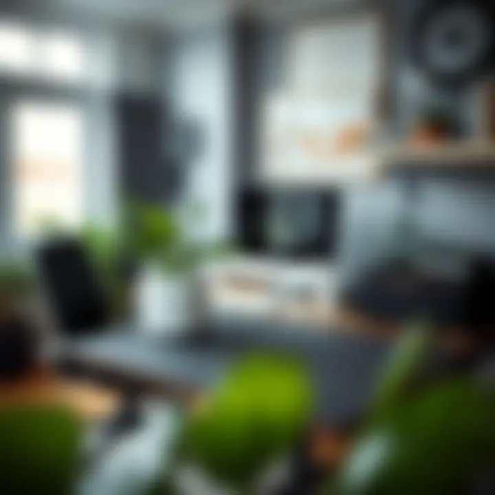 Productivity Boost: Organization through Design Organized workspace featuring a black desk cover