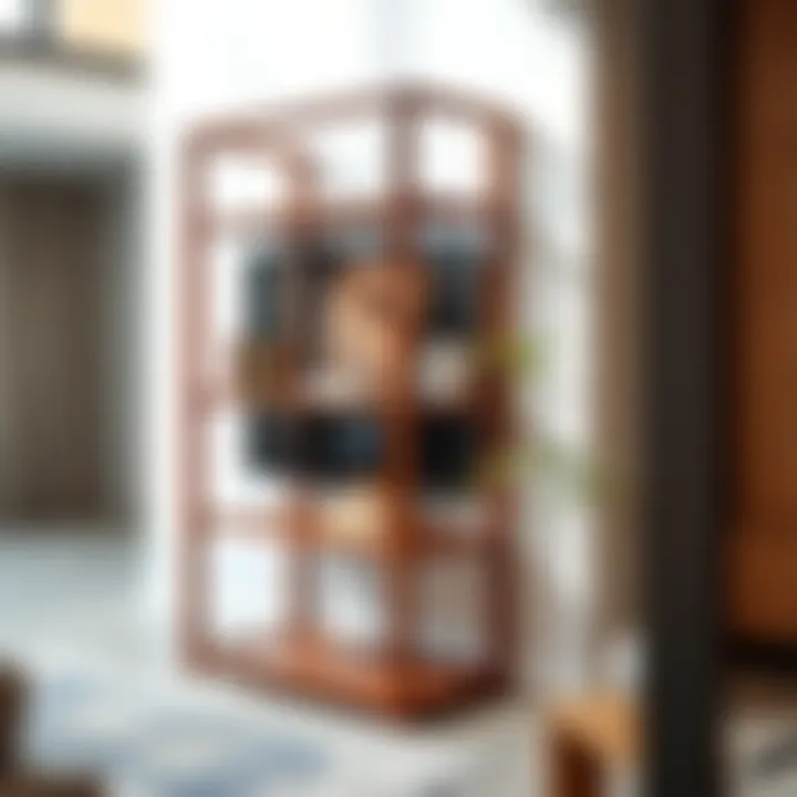 Contemporary shelving unit exemplifying the 15 by 15 frame