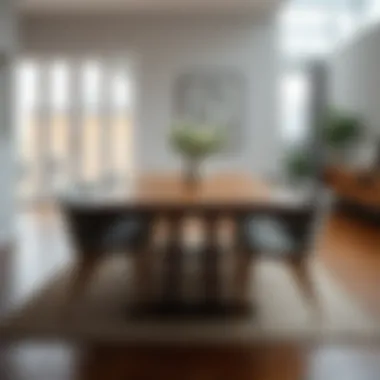 Dining table showcasing the functionality of the 15 by 15 frame